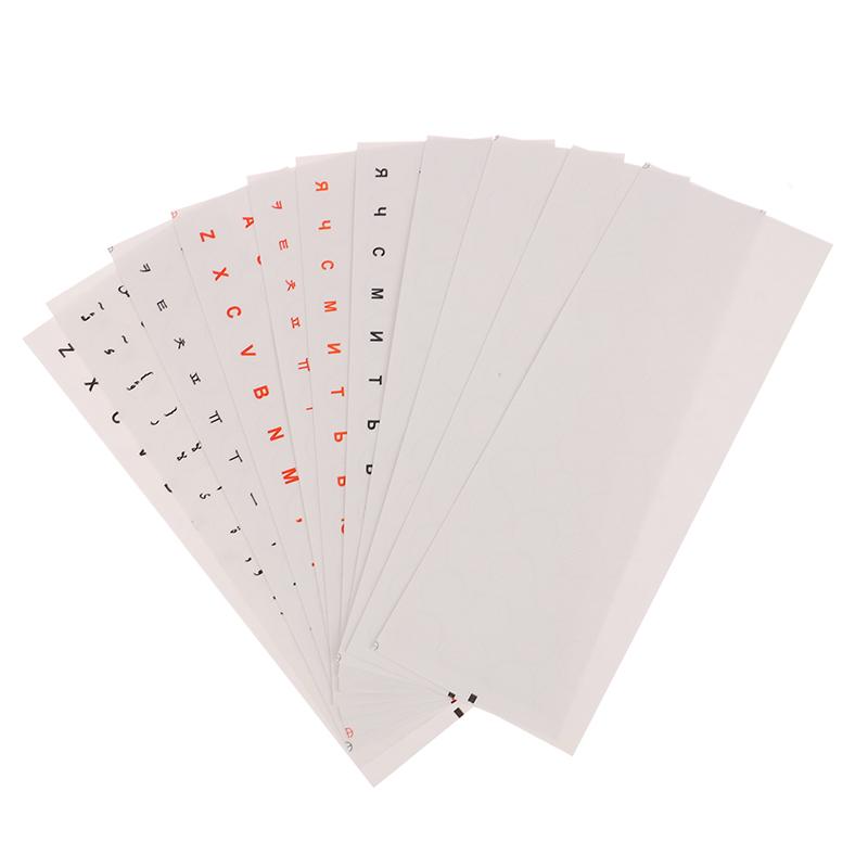 Round Keyboard Sticker Transparent Keyboard Cover English/Korea/Russian/Arabic Sticker For Dust Protection Laptop Accessories