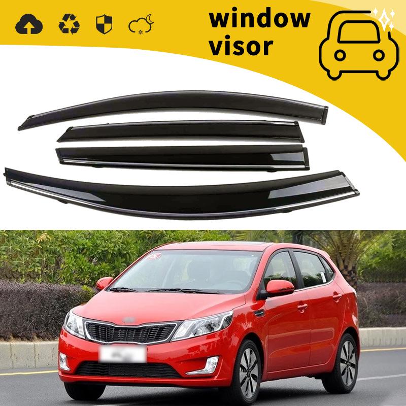 Kia K-Series (2011-2020) Car Door Rain Visor, Window Eyebrow for All-Weather Protection and Styling