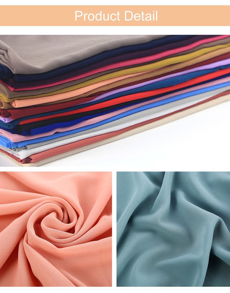 Ramadan Islamic Instant Bubble Chiffon Shawl Scarf Lady Head Wrap Women Hijabs Scarves Bufandas Muslim Veil Hijab Snood 180*70Cm