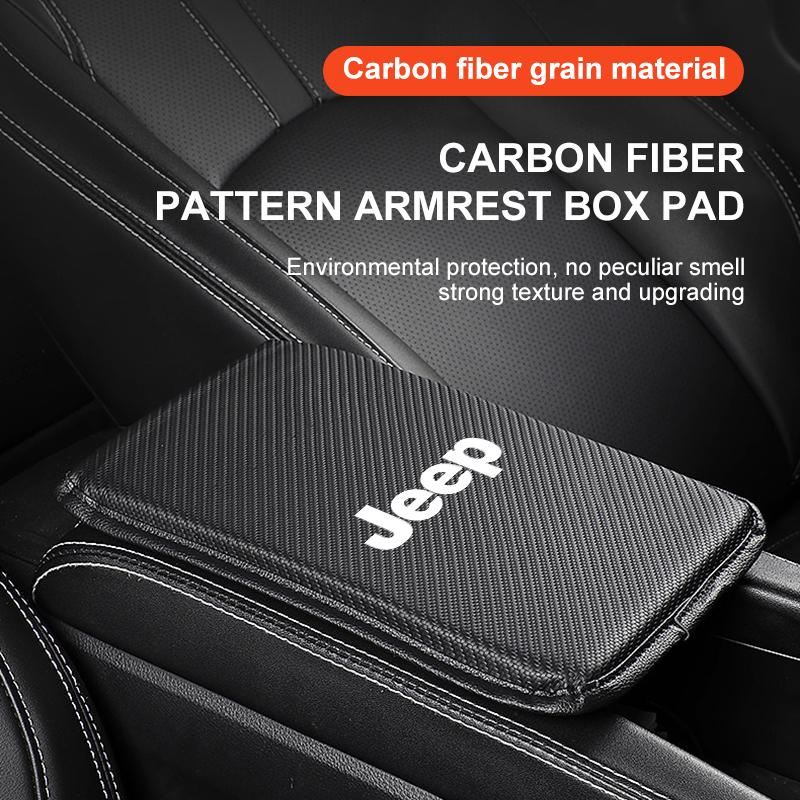 Bil Armstöd Låda Mattor Läder Mittkonsol Skydd Tillbehör För Jeep Renegade Wrangler JK JL Grand Cherokee Compass Patriot etc