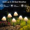 3.5m 10LED Solar Mushroom Lights Outdoor Waterproof Decorative Street Lights for Lawn Garden Patio Christmas Holiday Decoration