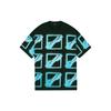 WE11DONE Ss21 Logo All Over Print Loose Short Sleeve T-Shirt Unisex Tops Blue WD-TT1-21-534-U-NB