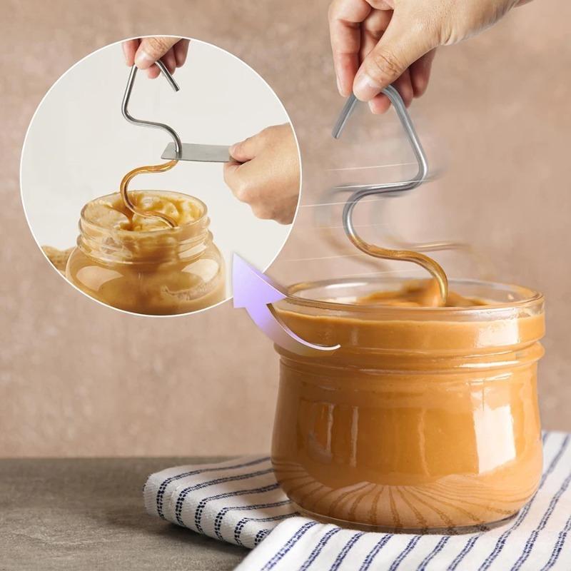 Stainless Steel Peanut Butter Hand Mixer, Household Peanut Butter Mixer and Scraper, Butter and Jam Mixer, Kitchen Gadgets