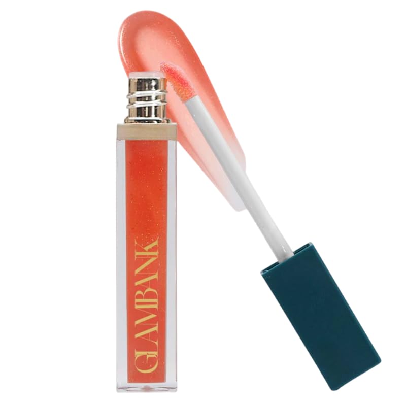 

Glambank Hydragloss Lip Treatment Oil - Sunshine | Coral Shade| Slight Shimmer and Tint | Lightweight, Hydrating Formula | Buildable Shine | Para