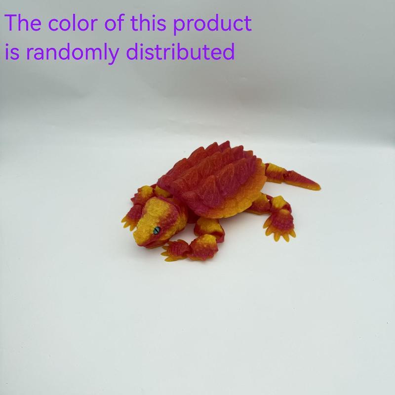 New 3D Printed Alligator Snapping Turtle With Flexible, Movable Joints And An Open Mouth - A Popular Gift And Desktop Ornament