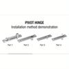 1Pair 360° Rotate Hidden Door Hinge Heavy-duty Stainless Steel Hinge Kit with Ball Buckle for Wooden Secret Door Bookshelf