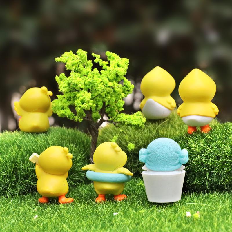 Little Yellow Duck Plush Toy Raincoat Doll - Cute Car Decor Ornament