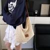 Beach Travel Large-capacity Shoulder Bag Women's 2025 Summer New Handwoven Bag Fashion Commuter Messenger Bag