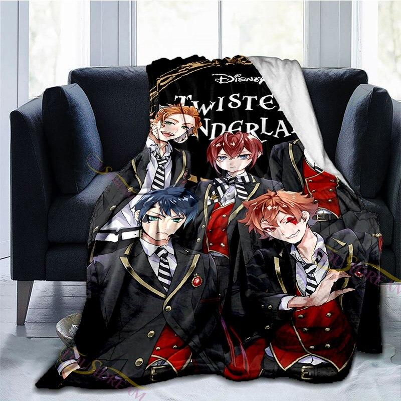 Cartoon Wonderland Blanket NRC School Adventure Game Series Flannel Throw Blanket for Couch Sofa Cozy Plush Blanket for Kids