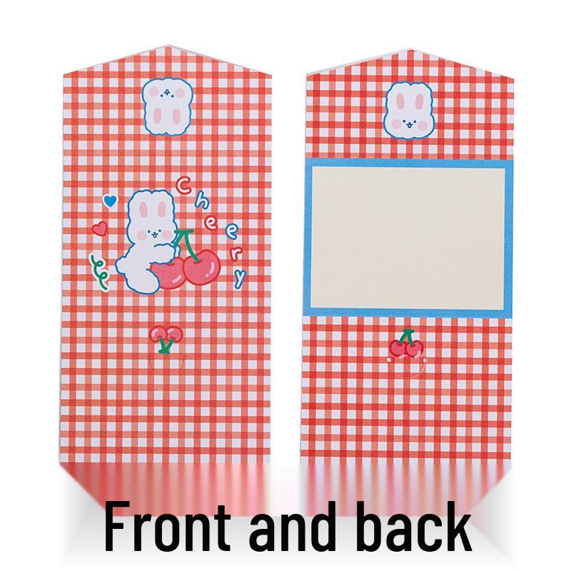 Qixi Cute Cartoon Folding Greeting Card with Envelope