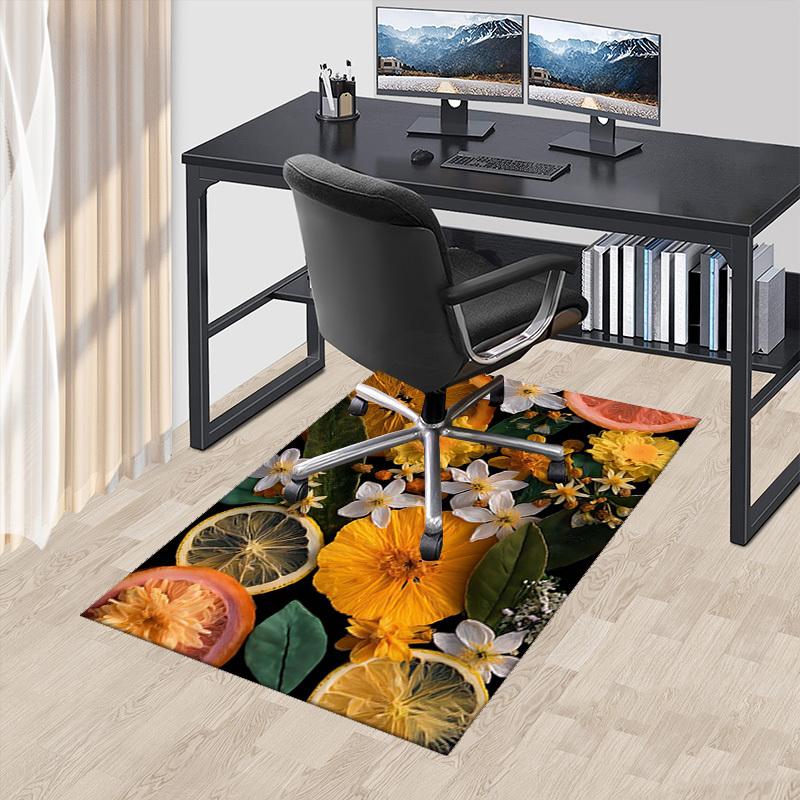 

1pc Citrus Floral Office Chair Mat - Festive Gift for Home Decor, Suitable for All Seasons and Rooms.P049 60cm by 90cm