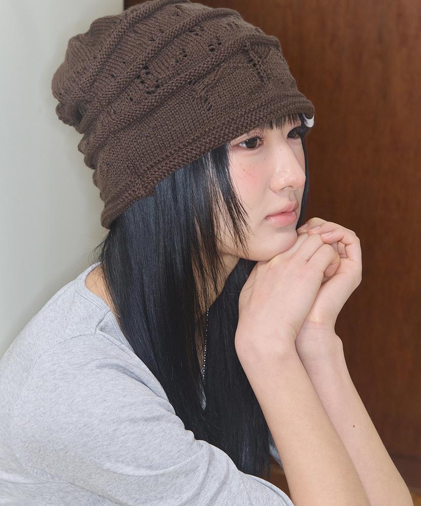 Kiibi Nostalgic Knit Beanie Dark Brown