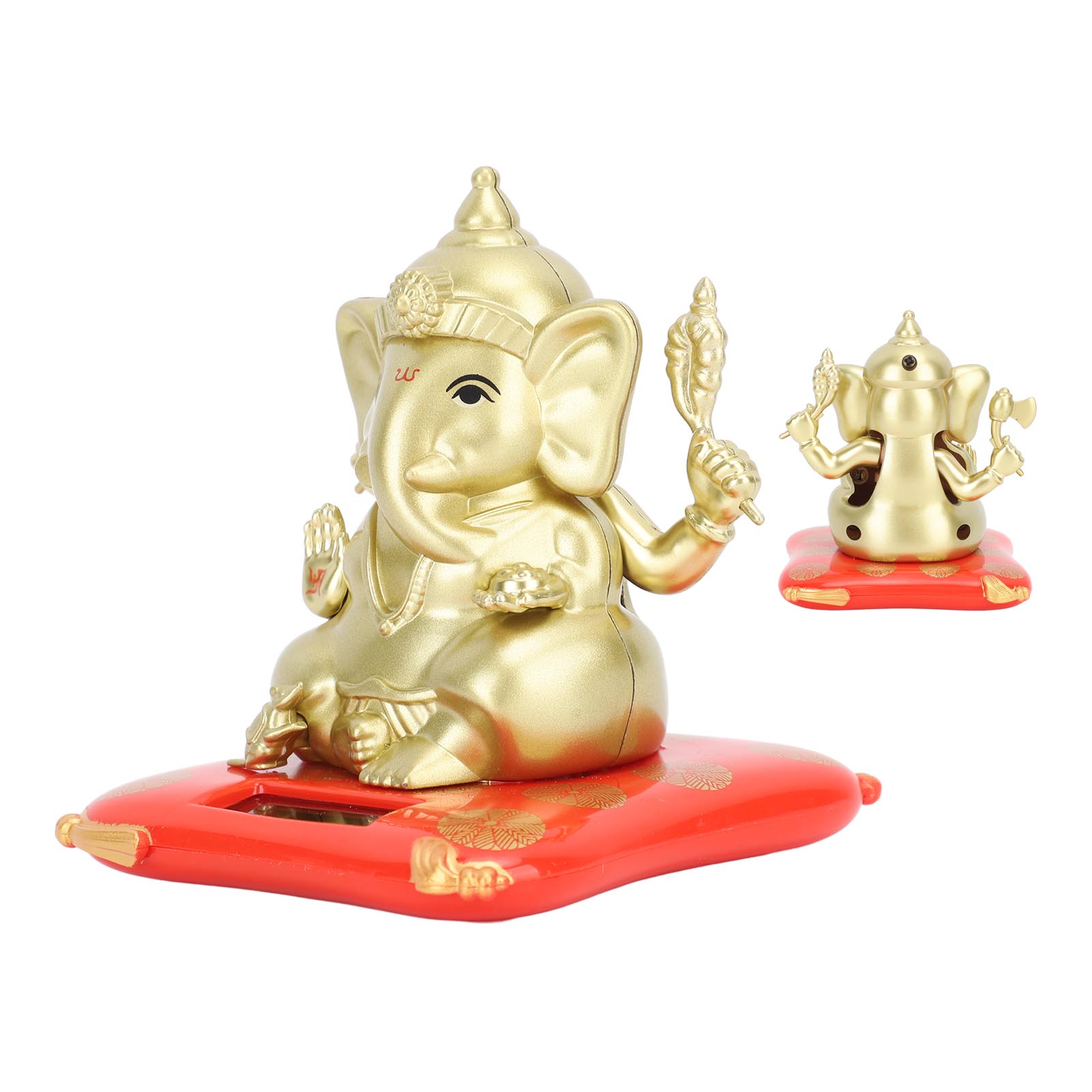 Bonne Chance Éléphant Solaire Doré Jouet, Design Exquis, Décoration Maison et Voiture, Décoration Danse Relaxante pour Soulager le Stress, Capteur de Lumière Intégré, Cadeau