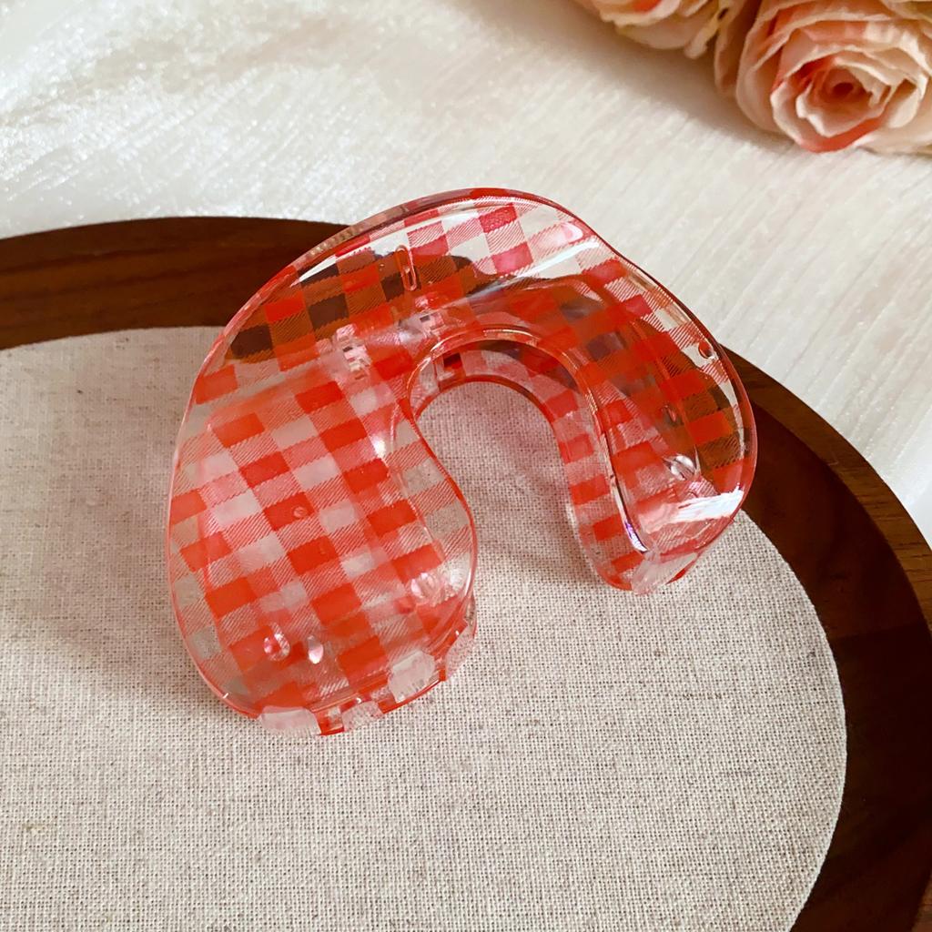 French Simple Transparent Acrylic Mesh Flower Hairpin Delicate Shark Clip Design Hair Accessories
