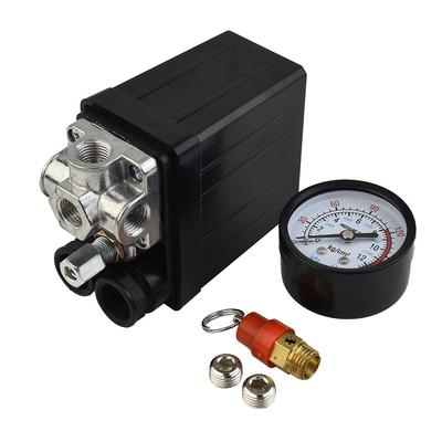 Interruttore compressore d'aria Kit regolatore Valvola di sicurezza Tappi di chiusura Metallo Utile