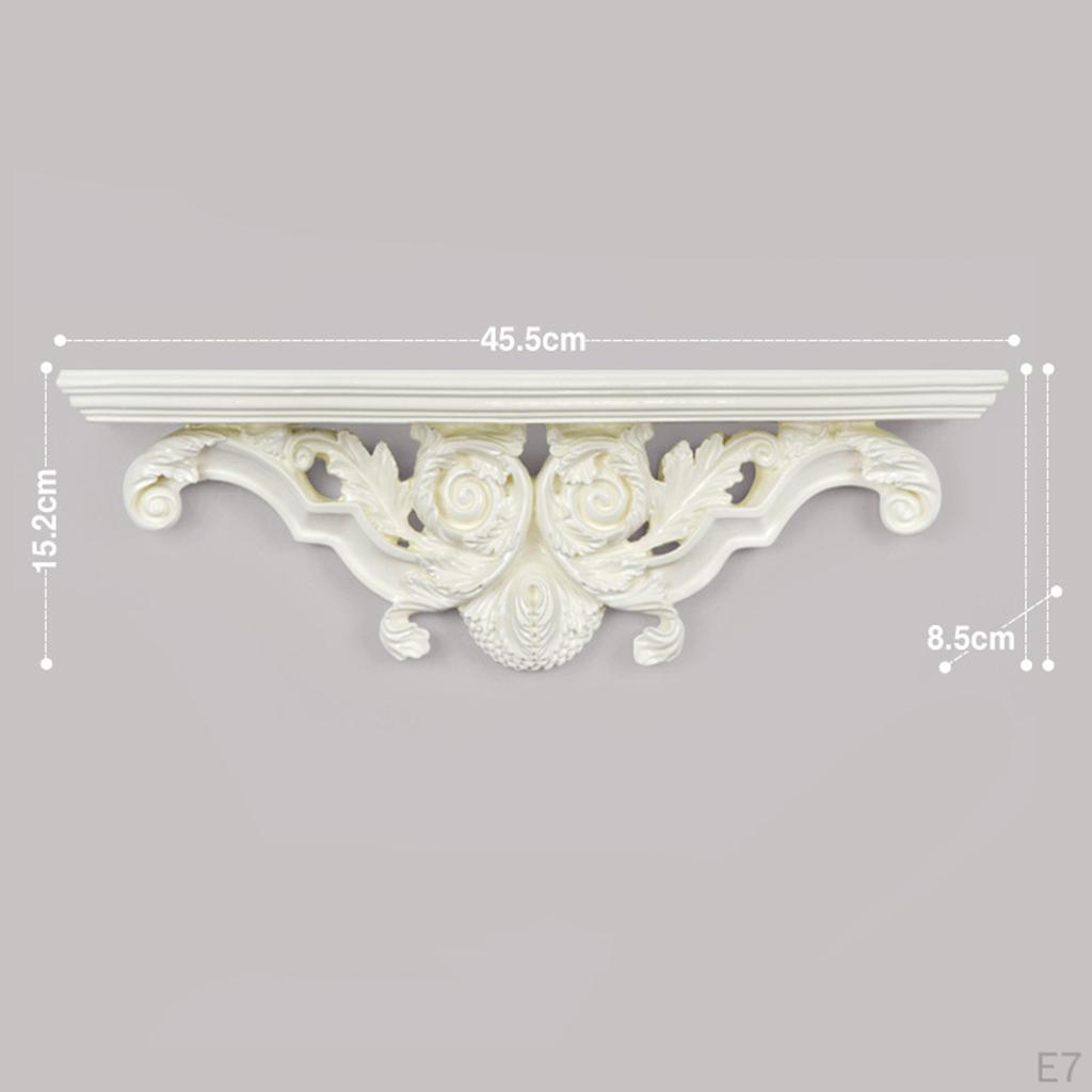 Decorative Floating Shelves Wall Mount Creative Resin Hollow Storage Shelf Bracket Living Room