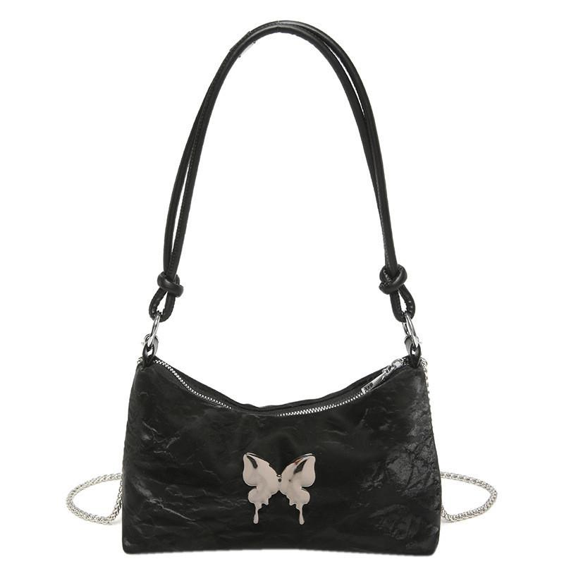 Chic Small Designer Shoulder Bag For Women In Black Pink White Blue With Bow