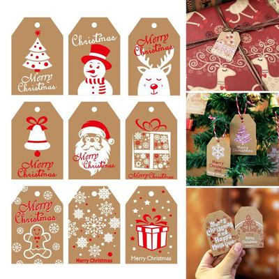 Materialien Kraftpapier Weihnachtsdekoration Weihnachtsetiketten Geschenkverpackung Anhängeetiketten Weihnachtsetikett