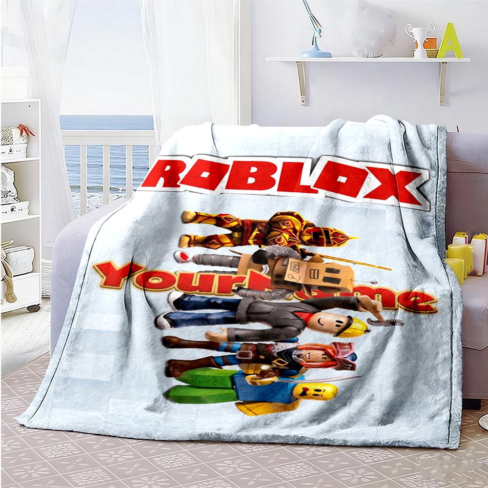Roblox 37 Customize Text Blanket Cozy Customizable Blanket Soft & Cozy Great for Bedding Livingroom Nap Bed Four Seasons Multipurpose