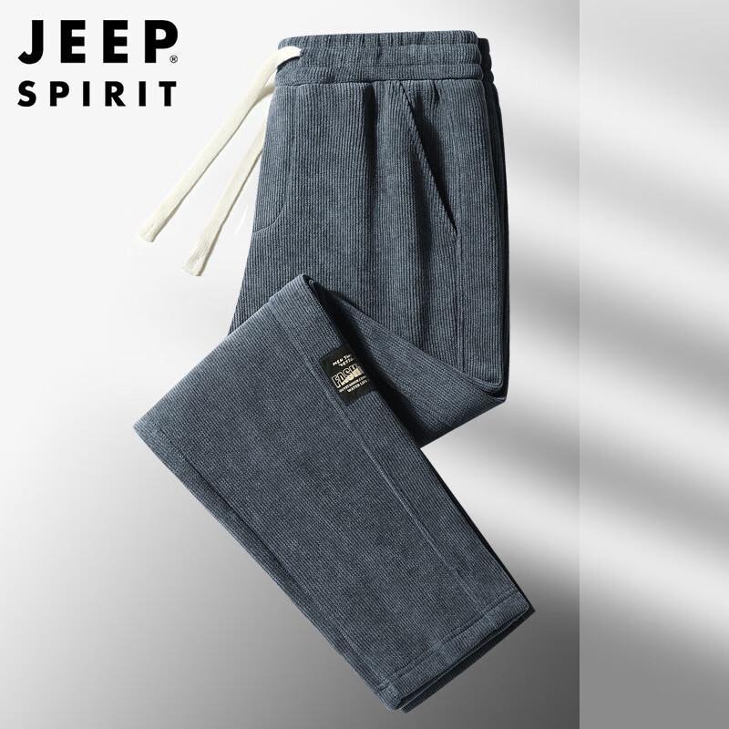 JEEP SPIRIT Men's Corduroy Relaxed Fit Sweatpants