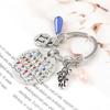 Horror Tv Show English Alphabet Keychain For Women Men Silver-Plated Colorful Backpack Charm Diy Car Key Accessory Gift
