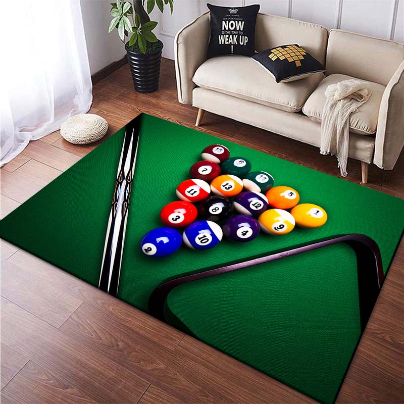 15 Misure Stampa 3D Pattern Biliardo Snooker Tappeto per Soggiorno Tappetino per Bagno Zerbino Creativo Tappeto per Camera da Letto Decorazioni per la Casa