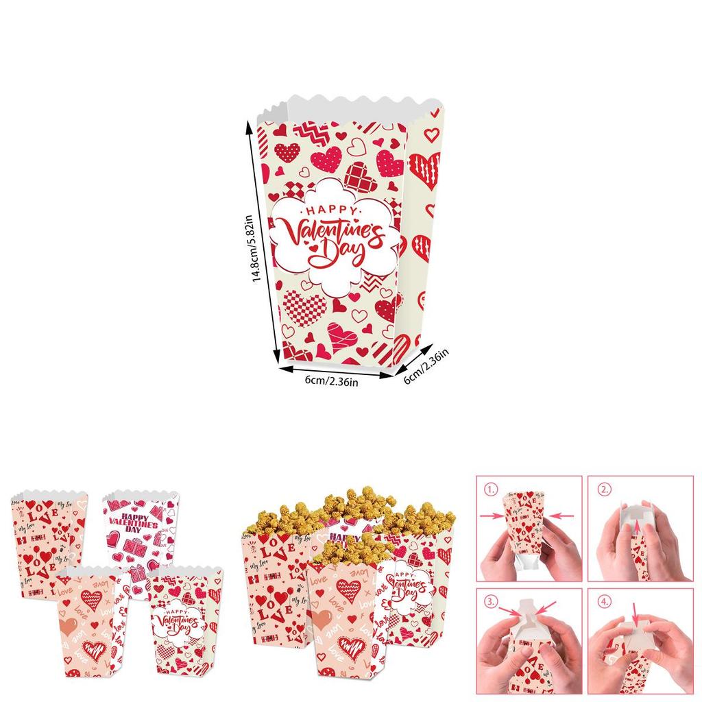 Valentines Day Love You Holiday Paper Snack Container With Ecofriendly Material For Events And Celebrations