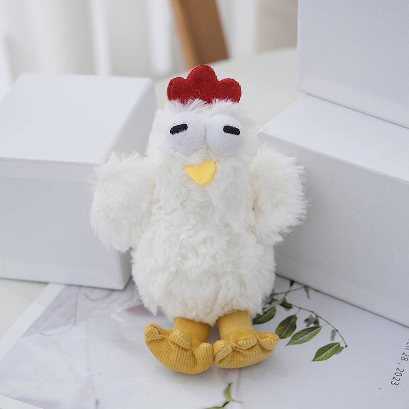 Cute Fluffy Chicken Plush Keychain Perfect Girls Bag Charm Adorable Pp Cotton
