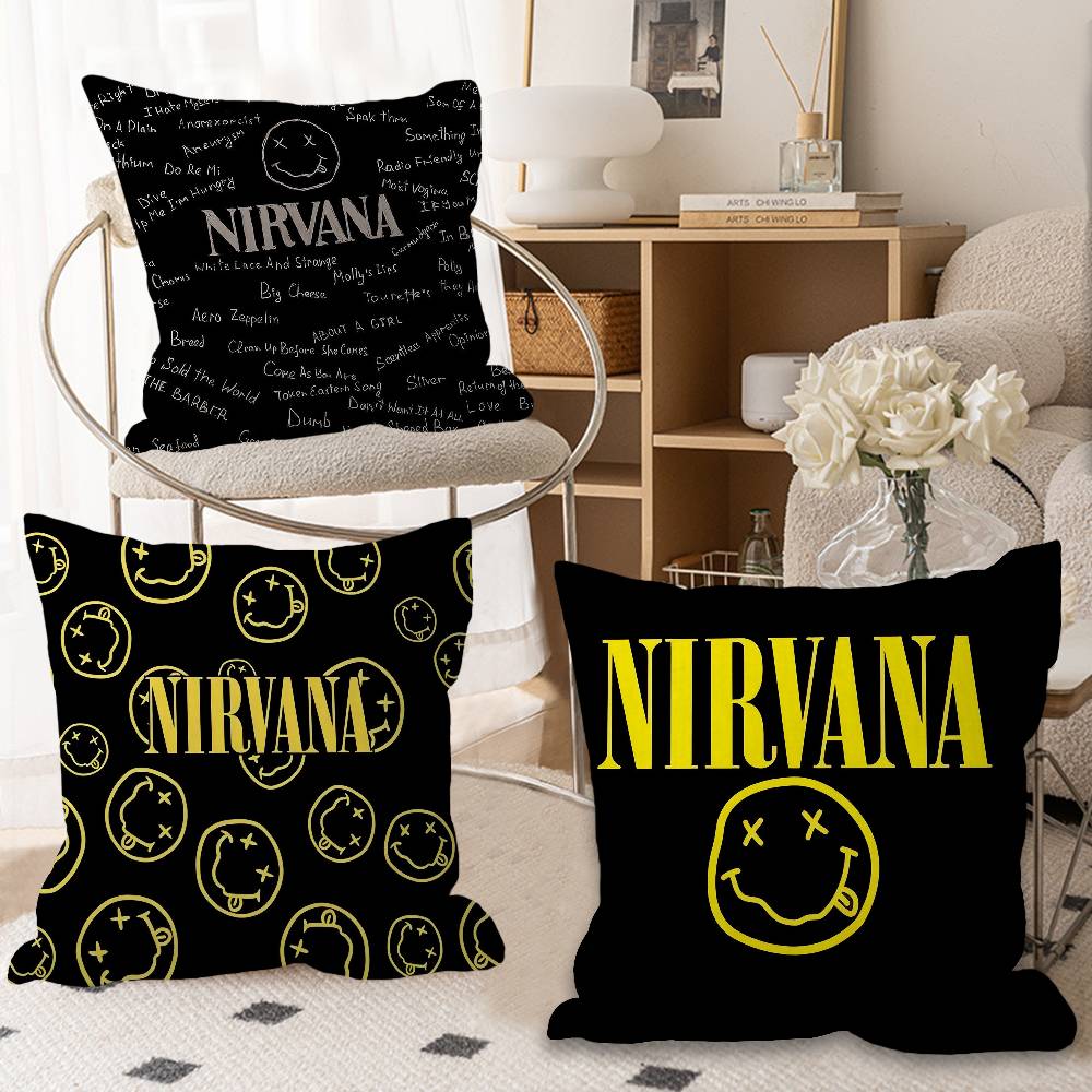 NNirvana American Rock Band Cushion Cover Decorative Pillow Sofa Home Decor Case Pillow Cases