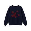 2025 Gentle Tomato New Jacquard Crew Neck Knitted Sweater Autumn and Winter Casual Loose Soft Waxy Top Tide