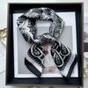 Luxury Print Imitation Silk Square Scarf Thin Hair Scarf Headband New Neck Tie Shawl Wraps  Women