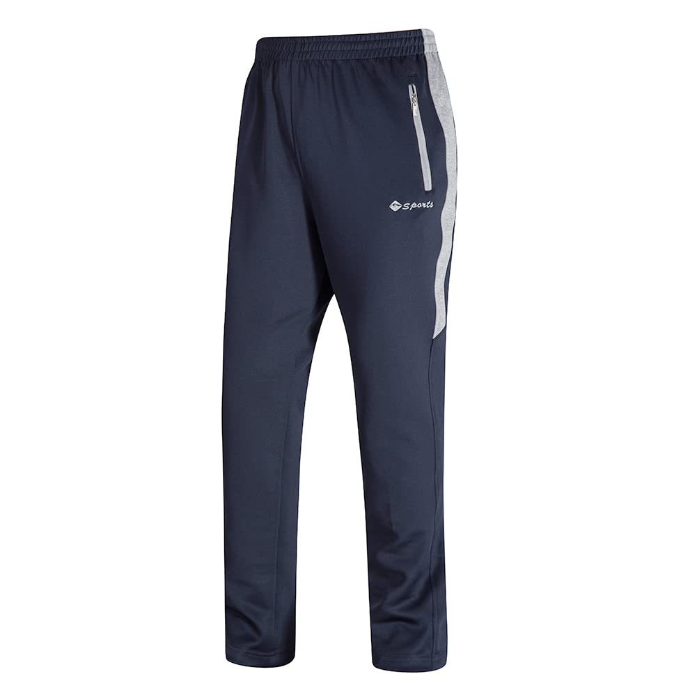 [Gopune] Men's Tracksuit Set Top & Bottom Sportswear Training Running Jogging Pants Outdoor Loungewear Casual Wear Blue 2XL