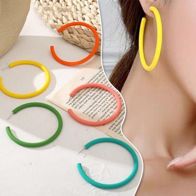 1 Paar Mode Acryl Runde Ohrringe Runde Schmuck Ohrschmuck Kreis Beliebte Accessoires Geschenk