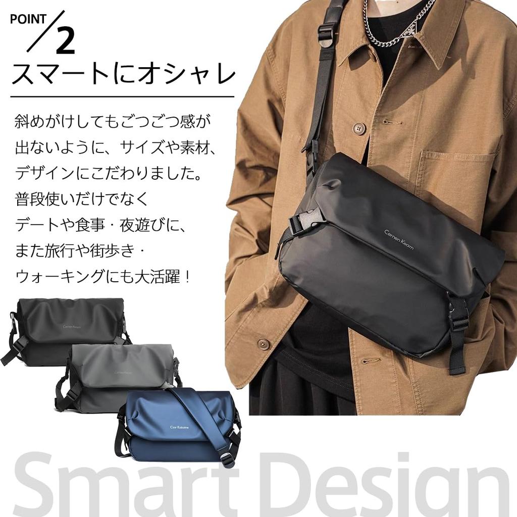 Crossbody Waist Large Perfect for and Casual Multifunctional [enocoland] Men's One-Shoulder Bag, Bag, Lightweight, Capacity, Waterproof, Breathable,