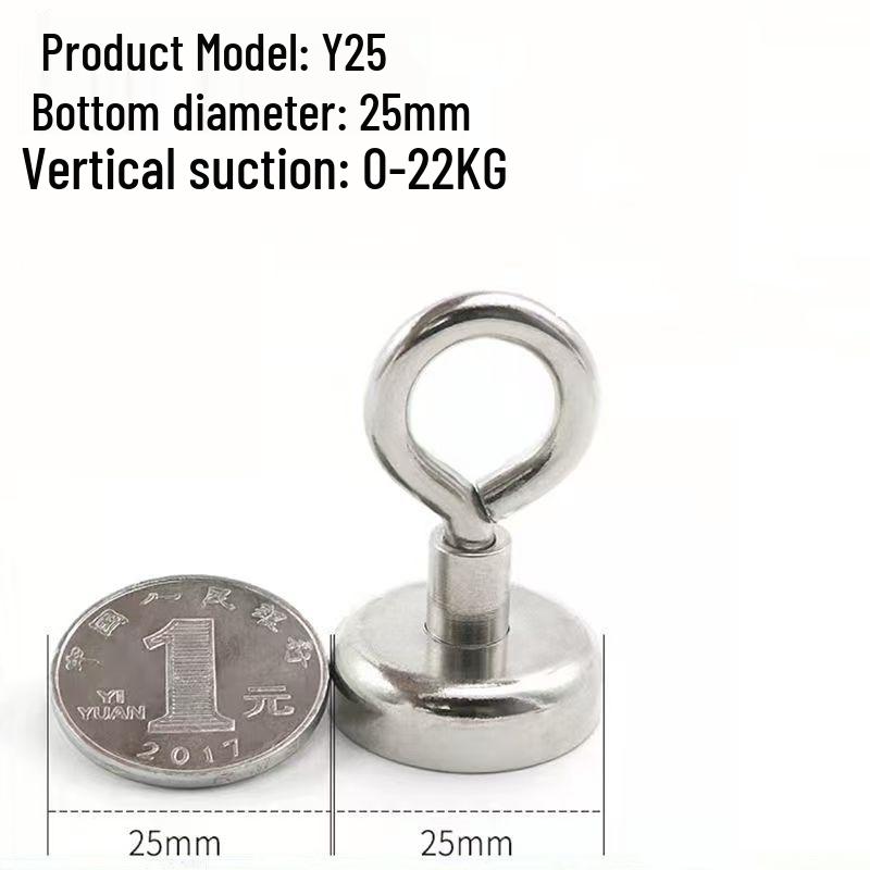 Neodymium Iron Boron Strong Round Magnet Hook - No-Drilling Magnetic Suction Cup