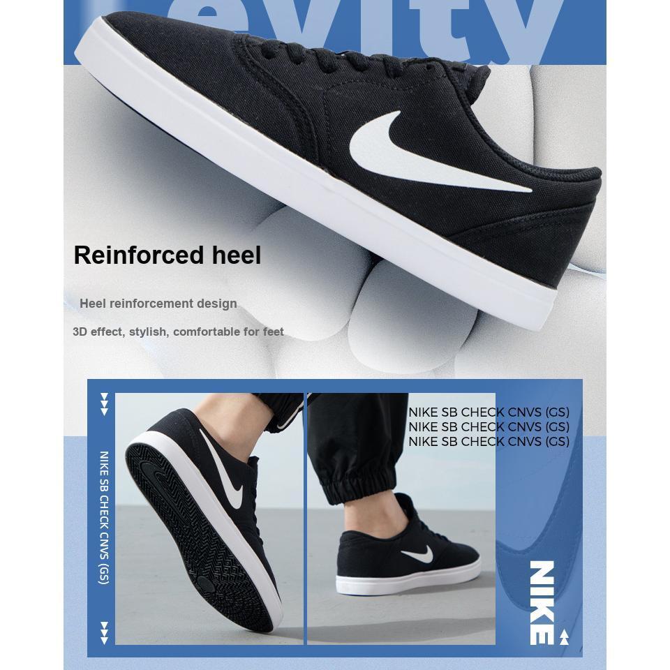 Nike Check Canvas SB GS Black Kids Sneakers White 905373-003