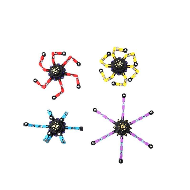 4Pcs Deformed Fidget Spinner Chain Toys For Children Antistress Hand Spinner Vent Toys Adult Stress Relief Fidget Sensory Gyro G