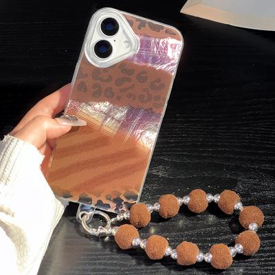 Náramek Řetízek Leopard Pouzdro na telefon Pro iPhone 15 Funda iPhone 11 13 14 16 Pro Max 12 15promax Tvrdý Plastový Kryt s Šňůrkou