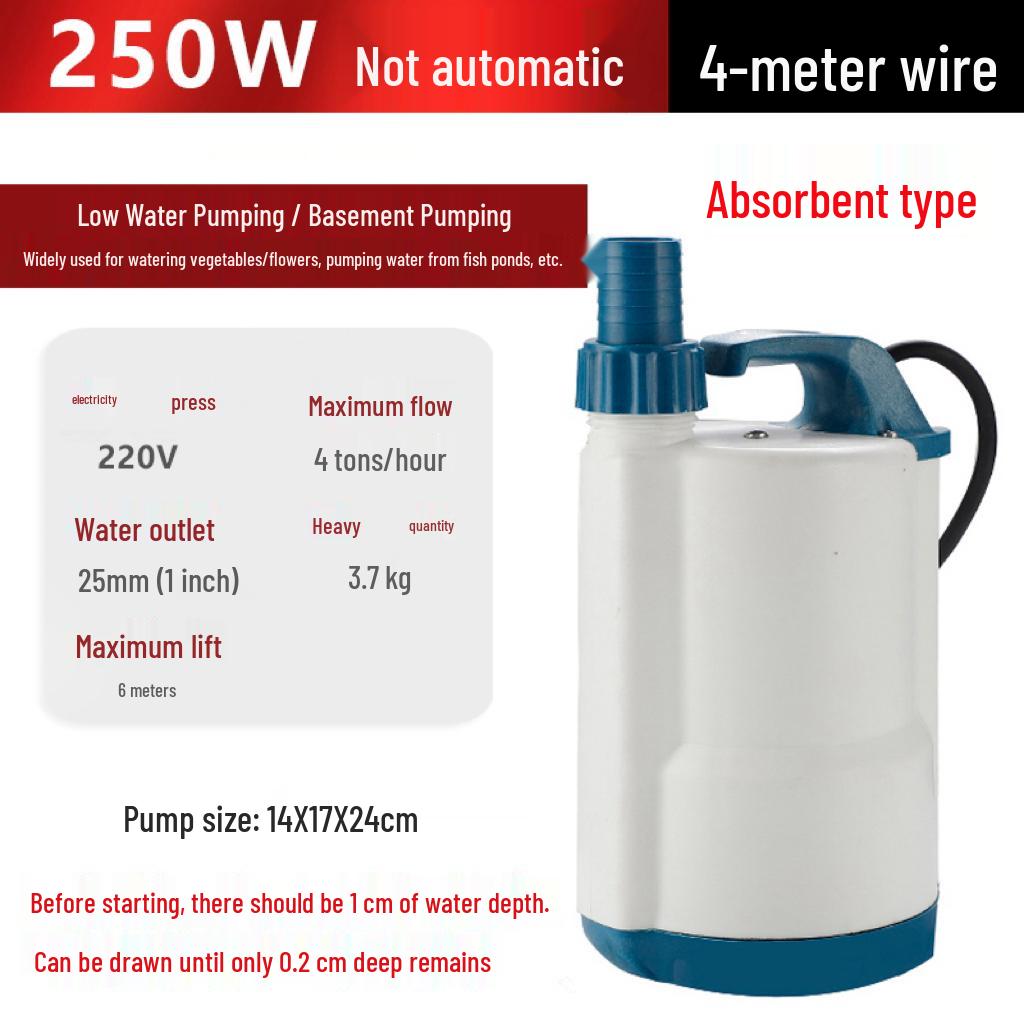 Automatic Low-Level Basement Sump Pump | Flood & Drainage Submersible Booster