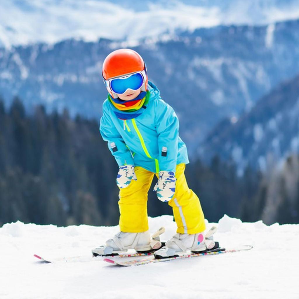 Tidyworm Baby Cold Baby Gloves for Snow Cute Dinosaur Mittens for Boys and Cold Perfect for Outdoor Activities Size 6 Months 2 Mittens, Winter,