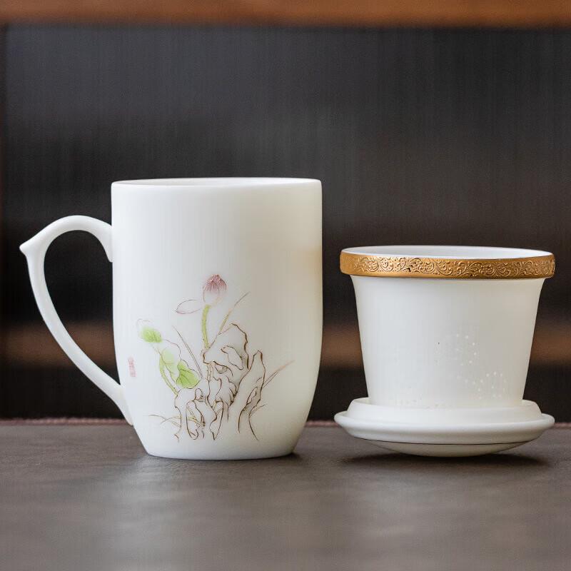 Jade Porcelain Tea Infuser Cup Set