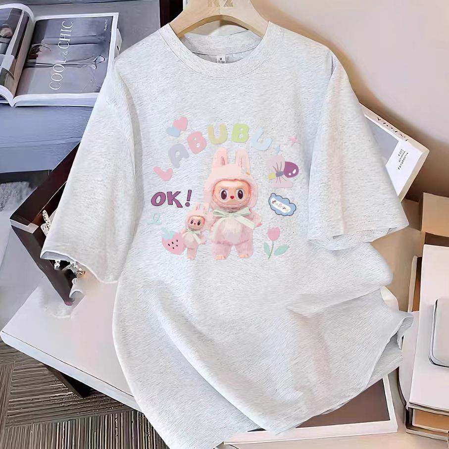 

Новая Горячая Футболка с Принтом LaBuBu для Женщин Модная Летняя Футболка с Коротким Рукавом и Круглым Вырезом Одежда Унисекс 6XL