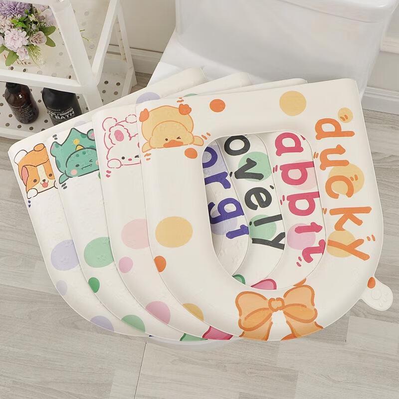 JINGRUIXIANG Waterproof Printed EVA Toilet Seat Mat