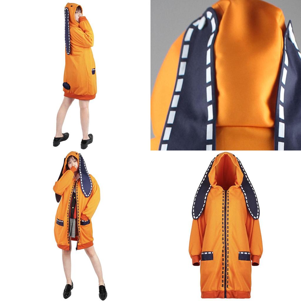 Kakegurui Compulsive Gambler Runa Yomozuki Cosplay Costume Cozy Hoodie Coat
