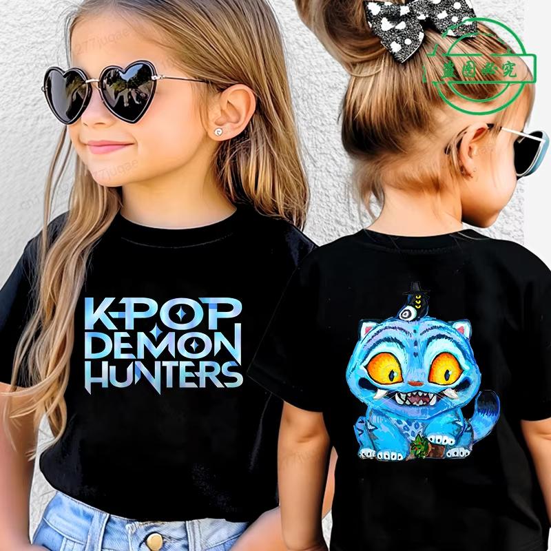 T-Shirts Mädchen Kinderbekleidung Oberteil Cartoon-Druck Kurzarm Kleidung Mode Mädchen T-Shirt Kinder T-Shirt