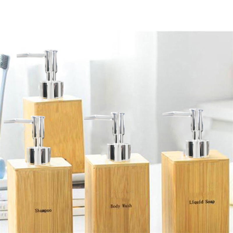 Neue Chinesische Bambuslotion Kann Nachgefüllt Werden Shampoo Pumpflasche Hotel Zuhause Restaurant Badezimmer Unterverpackungstank Zubehör