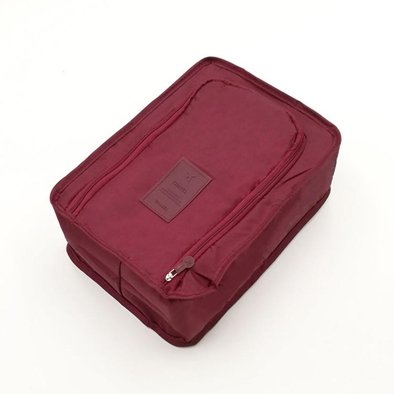 Портативные сумки для обуви, дорожная многофункциональная водонепроницаемая складная сумка для хранения, вместительная сумка-органайзер для обуви вино красного