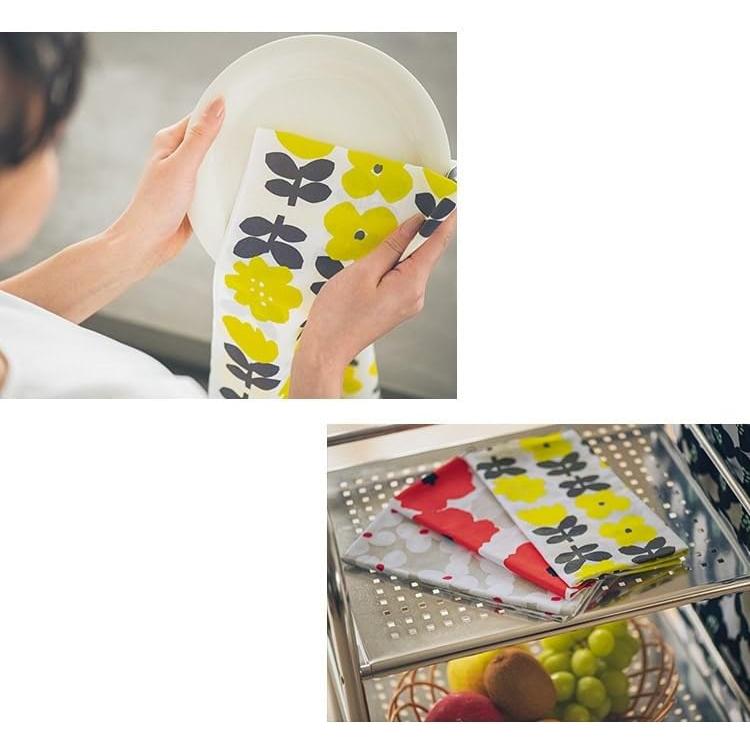 Wpc. Tenugui Cotton 100% Dish Towel, Made in Japan, Cute, Stylish, Peony Red, FREE, 90cm Length x 35cm Width