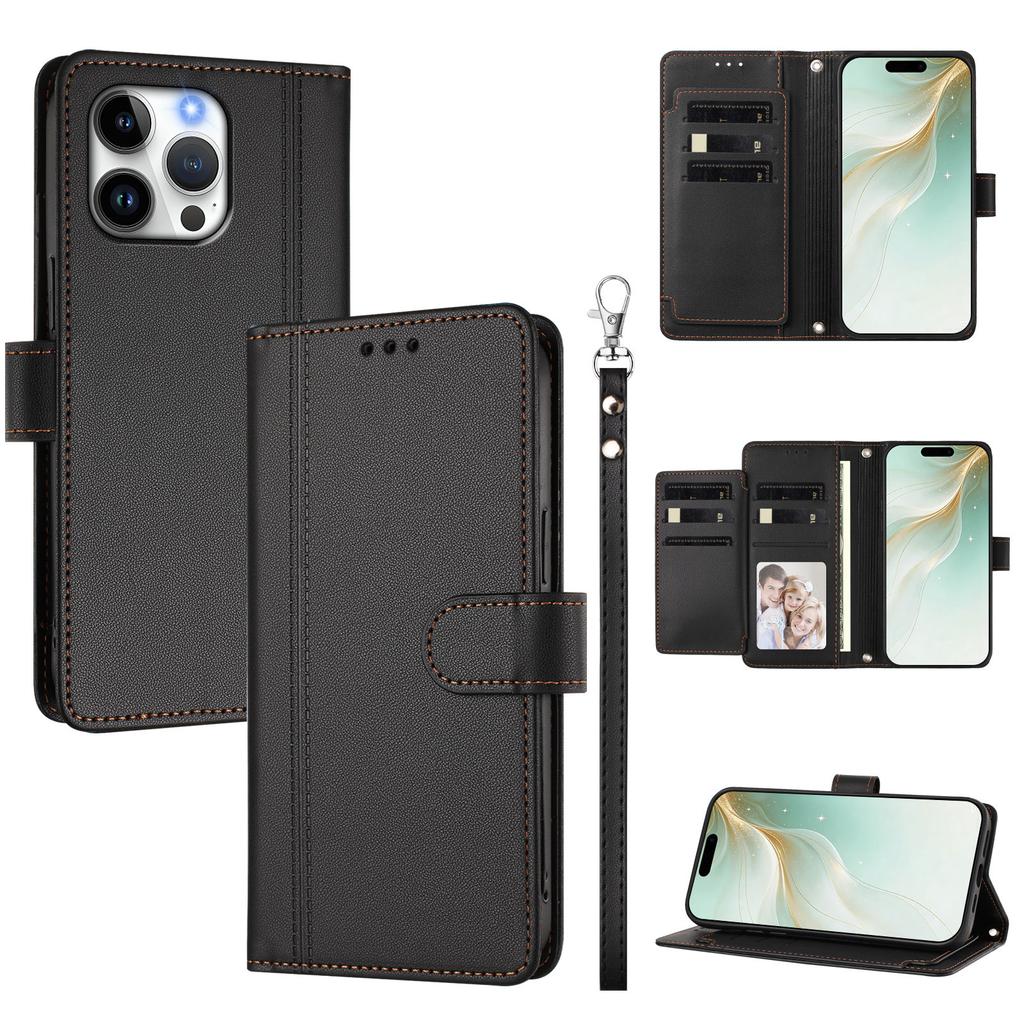 Leather Wallet Flip Case For Nokia C01 Plus C30 C10 C20 C300 C02 C32 C12 X30 X20 X10 G21 G11 G20 G10 G400 G42 G22 PU with 9 Card Slots and Wrist Strap