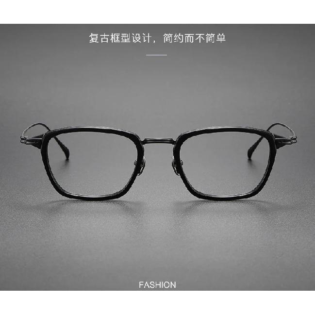Top Quality Handmade Acetate Titanium Glasses Frames Men Women Luxury Transparent Square Eyeglass Frame Business Eyewear